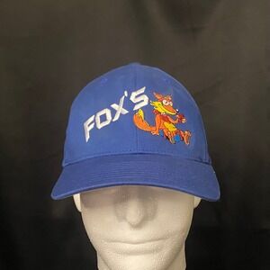 Fox's Cartoon Character Blue Fitted Baseball Cap Hat L-XL‎ Flexfit